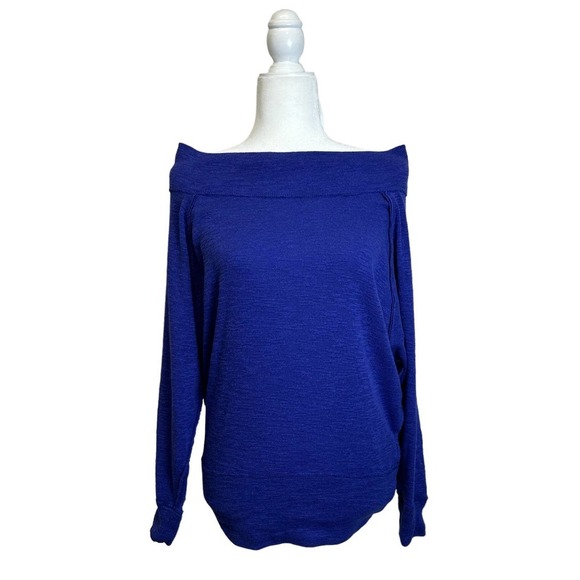 FREE PEOPLE Sweater Women’s sz. XS Purple Relax Fit‎ Off the Should Long Sleeve - Picture 1 of 8